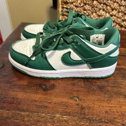 Kids Nike Dunk Low GS Green & White Malachite 13 C No Box.