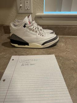 Jordan 3 White Cement Size 9