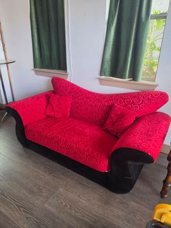 Unique Red Curved Sofa Couch (Cruella😉)