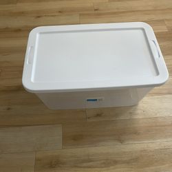 Sterilite Small Storage Bin, 20 Quart Clear Plastic Storage Container