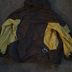 Vintage Brown and Yellow Burton Snowboard Jacket