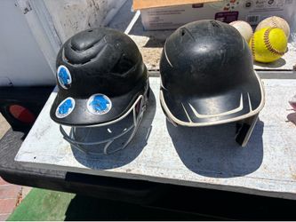 Softball/baseball helmets, softballs and baseballs and motorcycle helmet SX