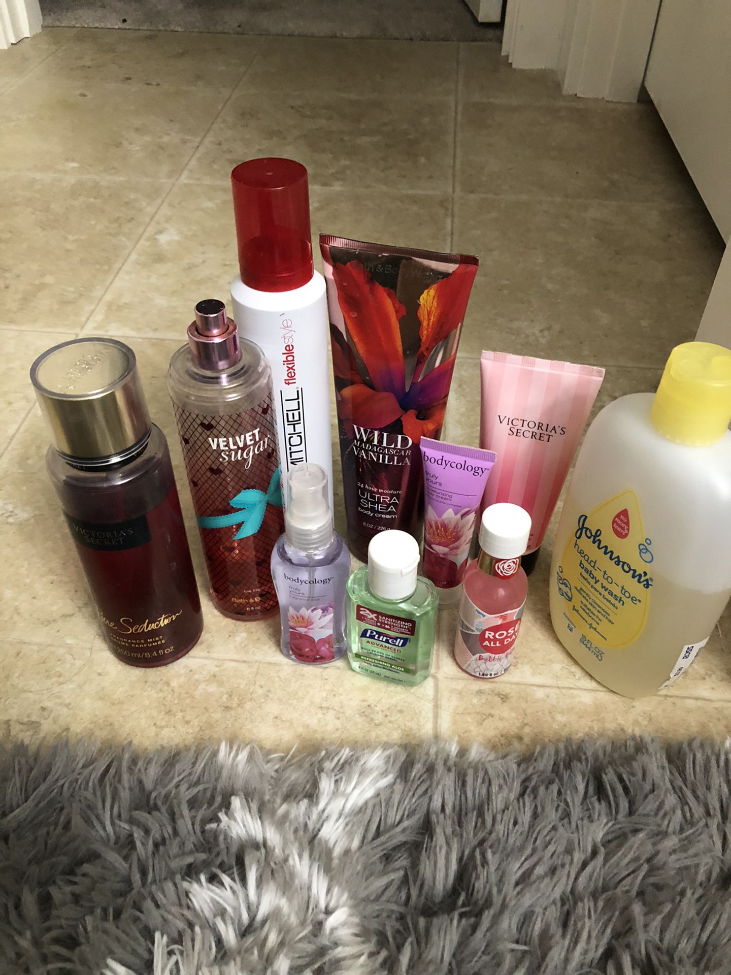 Lotions, body care, perfume, hair care