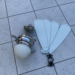 53” Ceiling Fan With Light. 3 Speed