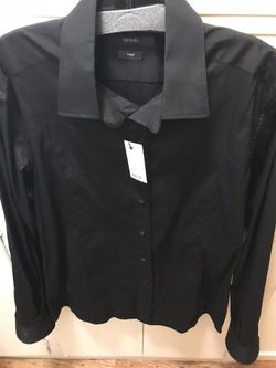 Gucci fitted dress shirt black 42/16 1/2