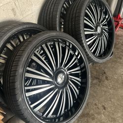 28" AZARA WHEELS fit Chevy and Ford
