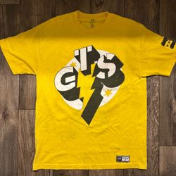 WWE Vintage CM Punk Best In The World GTS Shirt 2011 Mens Large Yellow Authentic