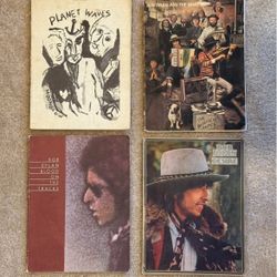 Vintage 1970s Bob Dylan Lyric Songbooks – Planet Waves, Basement Tapes, Blood on the Tracks, Desire
