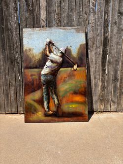Metal art Golfer