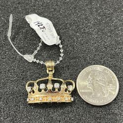 14k gold 5 grams crown with apx .55 ctw in natural Diamonds #2746case4