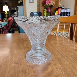 Pressed Glass Vintage Punch Bowl Stand 7x7