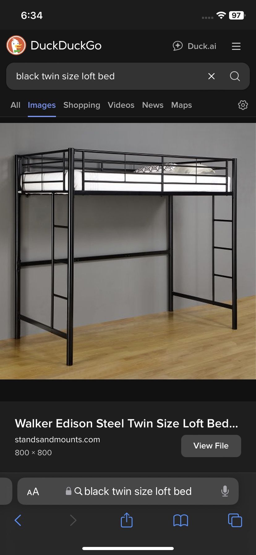 Twin Size Loft Bed