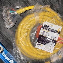 Generator 25 Ft  Extencion Cord 30 AMP.     100 Ft Electrical Wire