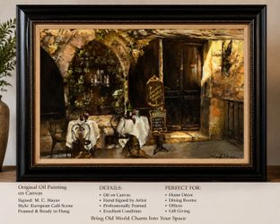 European Café Scene – Professionally Framed