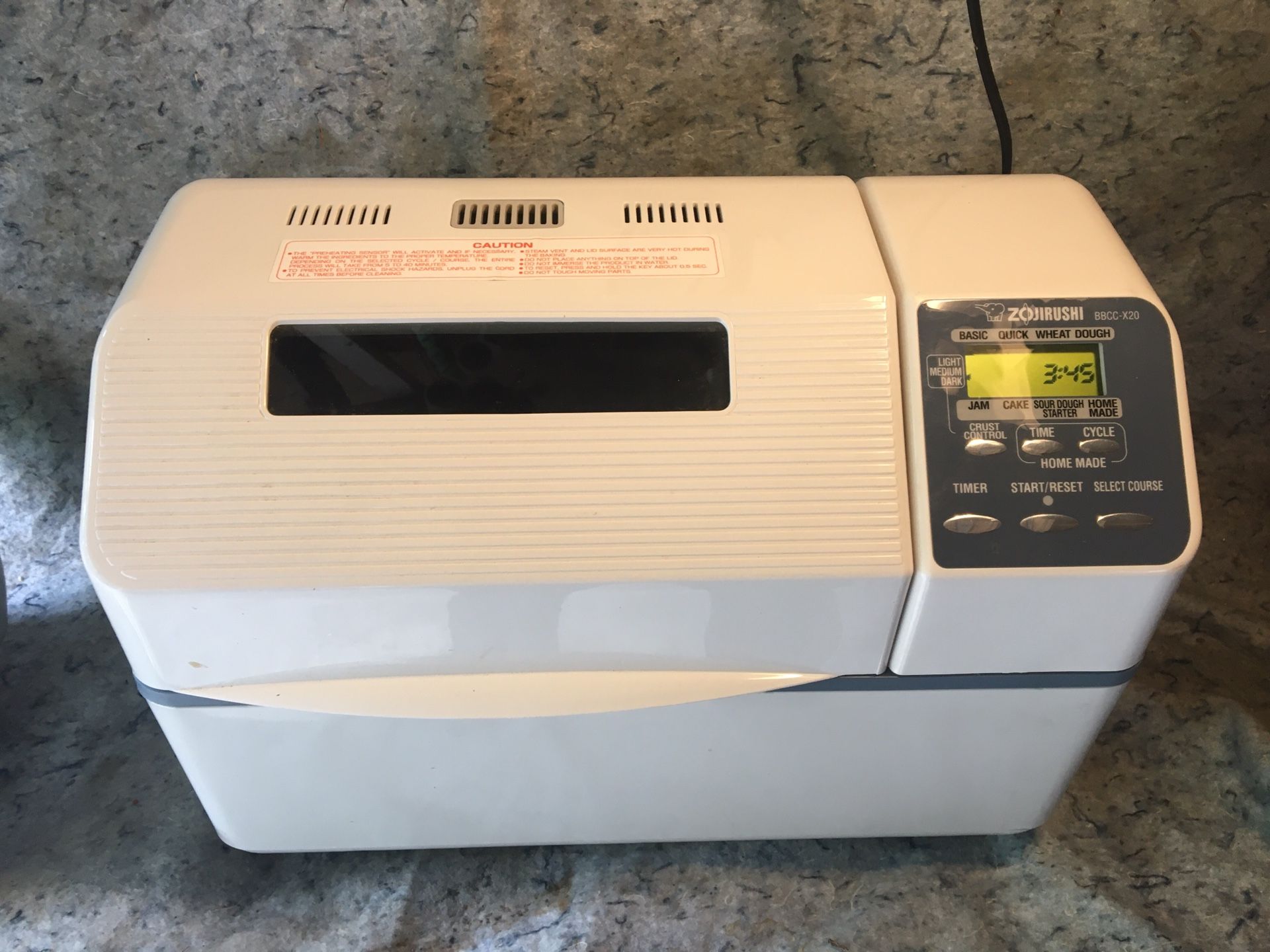 Zojirushi bread maker