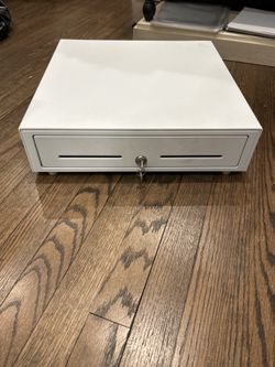 Shopify Compatible POS Cash Drawer – White – Excellent Condition w/ Key  