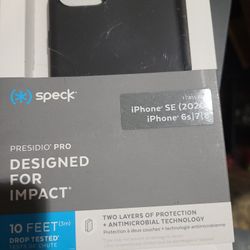 NEW SPECK PRODUCTS PRESIDIO GRIP CASE FOR IPHONE 8/7 IPHONE 6/6S BLACK/BLACK