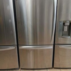 KENMORE BOTTOM FREEZER REFRIGERATOR STAINLESS STEEL ON SALE ✅️$400✅️ FREE DELIVERY AND INSTALLATION