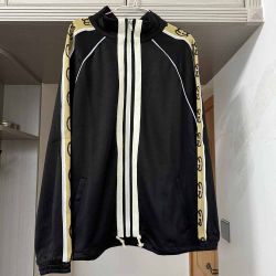 Gucci Black Side Sleeve Logo Striped Jacket
