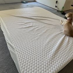 foam Topper Cover For Queen Size Bed. Super Nice! Great Condition Dog Not Included