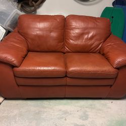Natuzzi Leather Loveseat