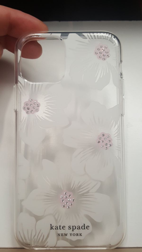 Case kate spade for iphone 11 Pro 5.8" clear-white used 12firm shiping