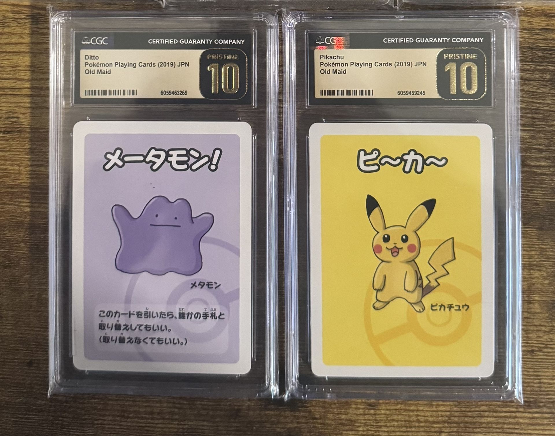 CGC Pristine 10 Pokemon Old Maid Slabs (Japanese)