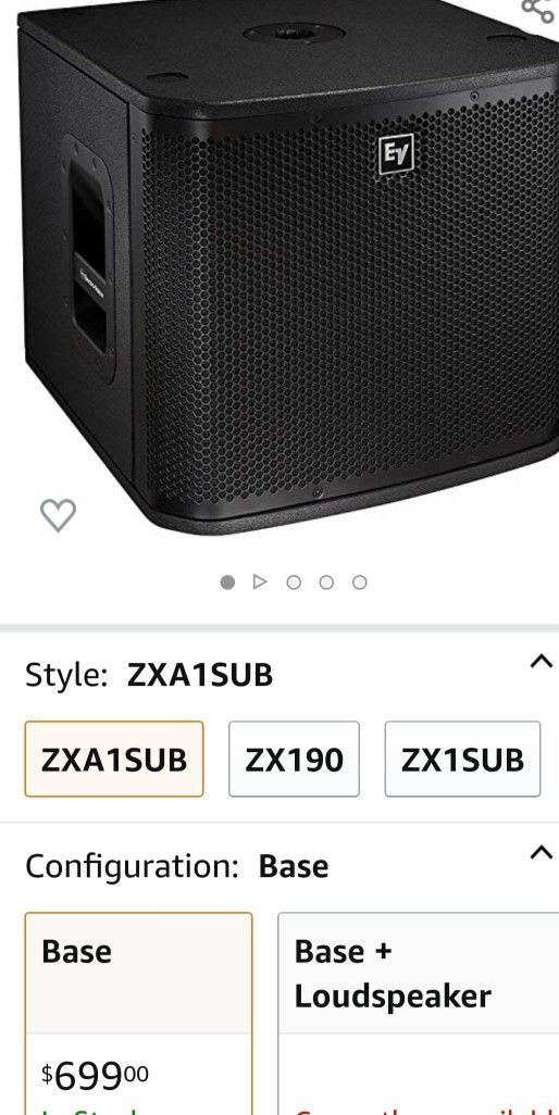 Electro Voice ZXA1SUB 12