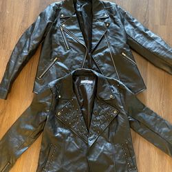 Women’s Leather Jackets Size Medium And Small 