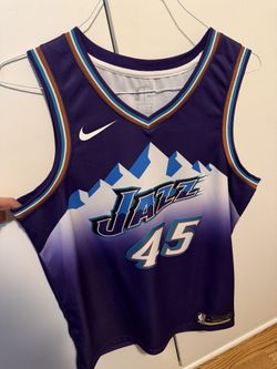 Donavan Mitchell Utah Jazz Throwback Mountain Logo Jersey