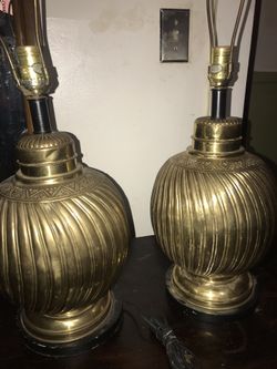 Vintage/Morris Greenspan-Brass table Lamps