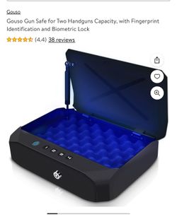 Gouso Gun Safe for Two Handguns Capacity, with Fingerprint Identification and Biometric Lock