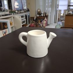 "NEW " Decorative White Ceramic Watering Can Shaped With Lemon Verbena Scented Candle 3.5" Tall 