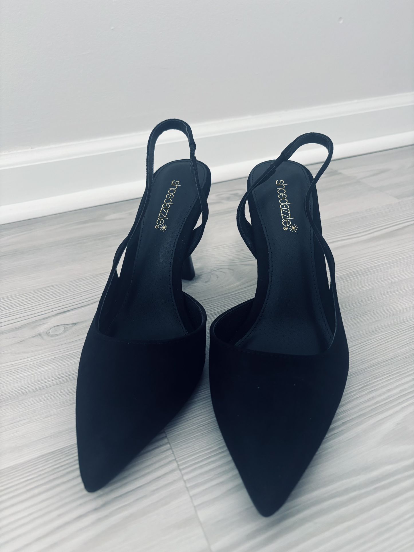 ShoeDazzle Brit Sling-Back Flared Pump Heels
