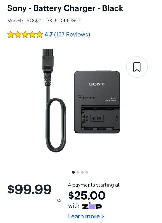 Sony - Battery Charger - Black

