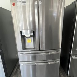 Get $100 + Free Delivery Drop Off Thru 8/17! LG FRENCH DOOR REFRIGERATOR @ $1599