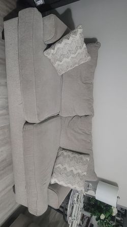 Gray Fabric 2-Seat Sofa