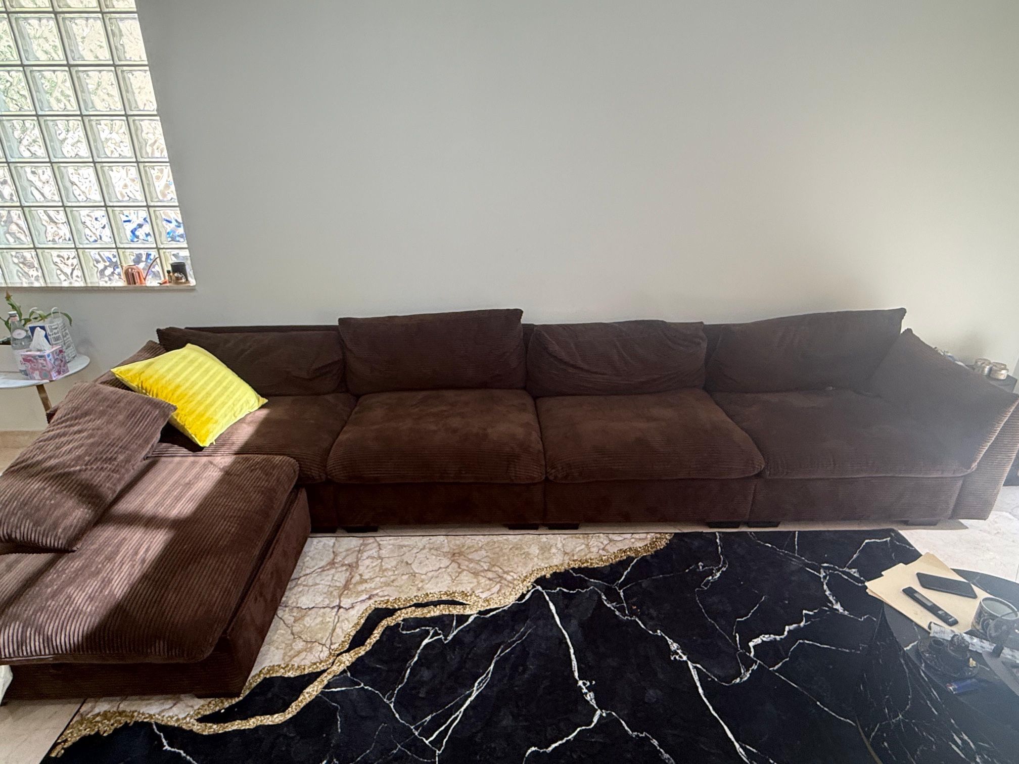 Large Brown Sofa in Wayfair Style — Excellent Condition