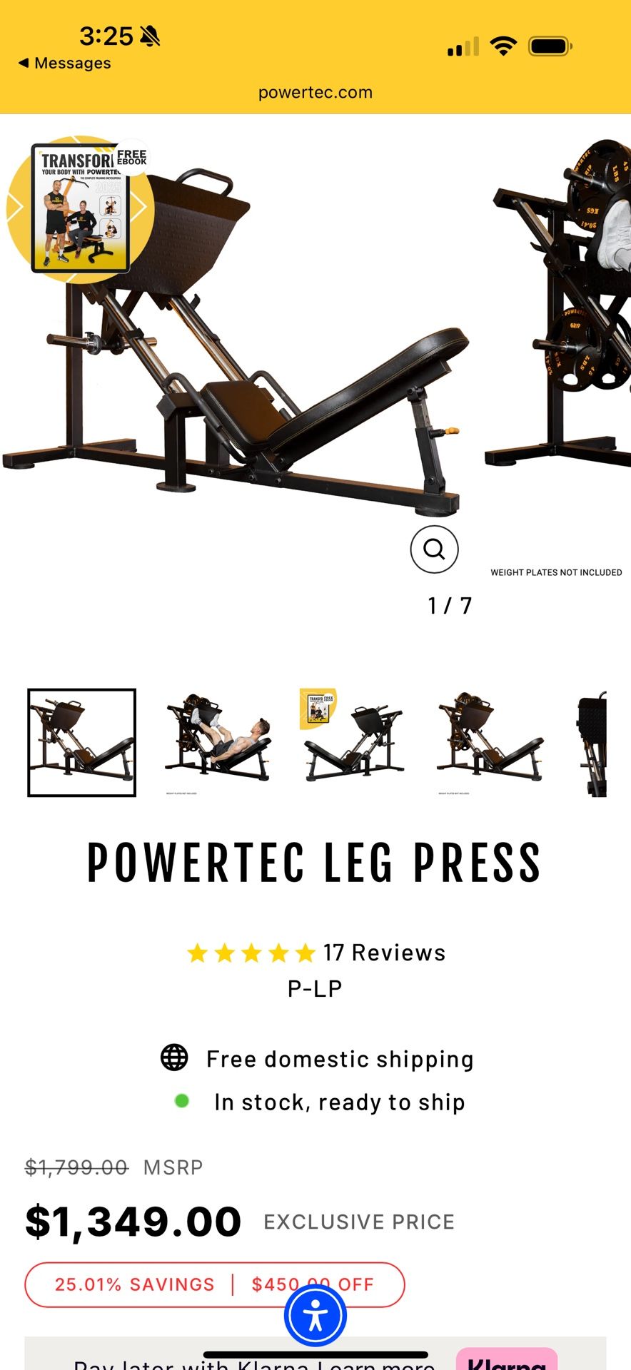 Powertec Leg Press For Sale!!!!