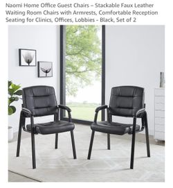 Naomi Home Mindy Executive Office Guest Chair Set of 2 brand new pay 140 vs 199 in store