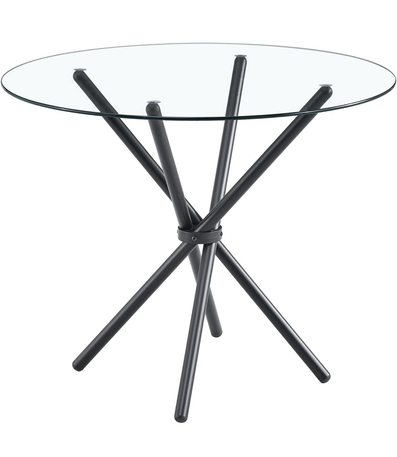 Round Glass Counter Height Dining Room Table for 2-4 people