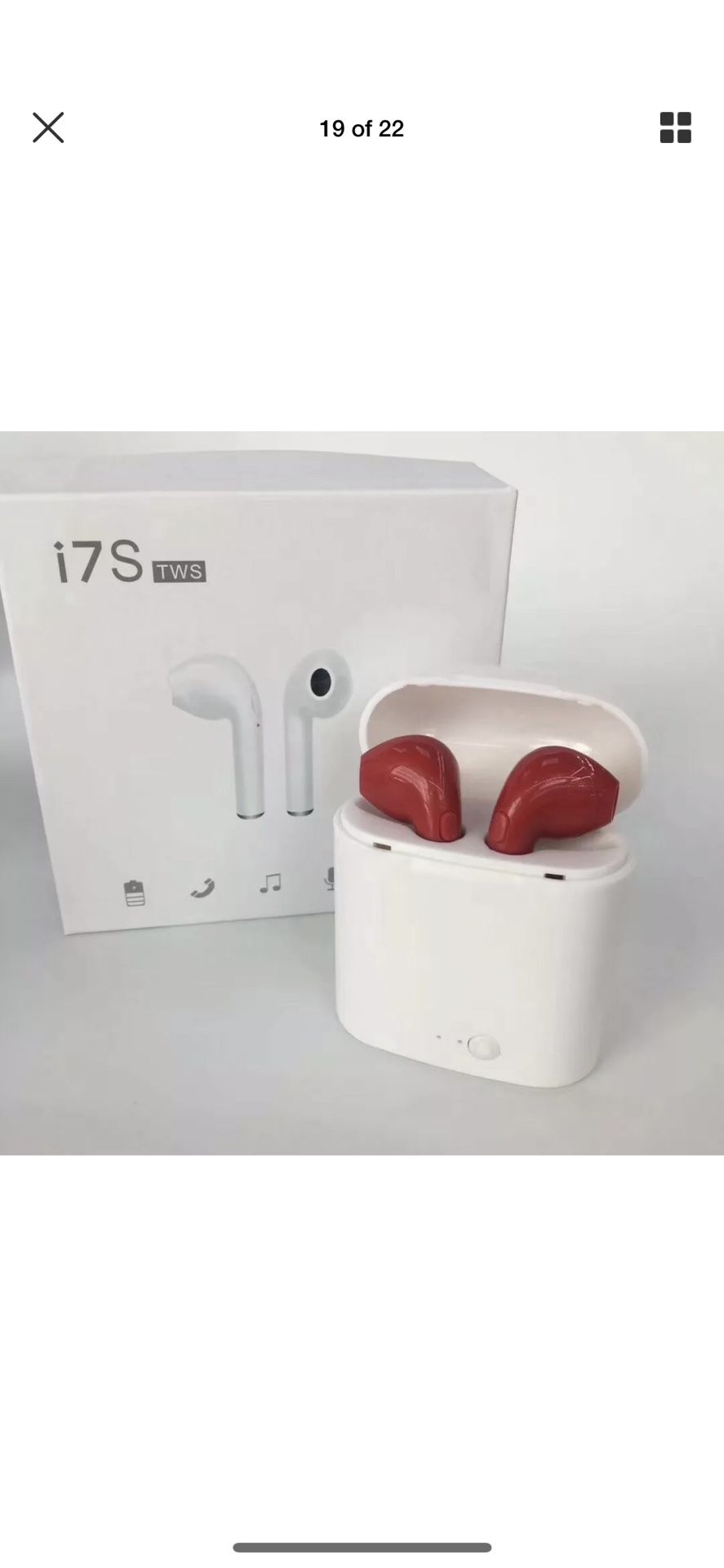 Red Bluetooth headphones earbuds wireless audifonos for sale
