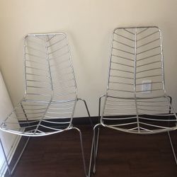  Metal Pair Of Chairs 