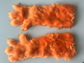 Monster fuzzy puppet Orange gloves hands Movie Prop Costume
