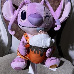 Disney Stitch ANGEL Attacks Snacks Hot Chocolate Plush December Limited Release