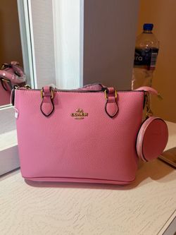 pink coach tote purse