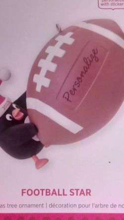 New Hallmark Keepsake Ornament - Personalize Football Star