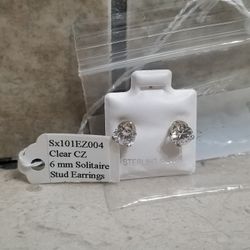 New Sterling Silver Stud Earrings