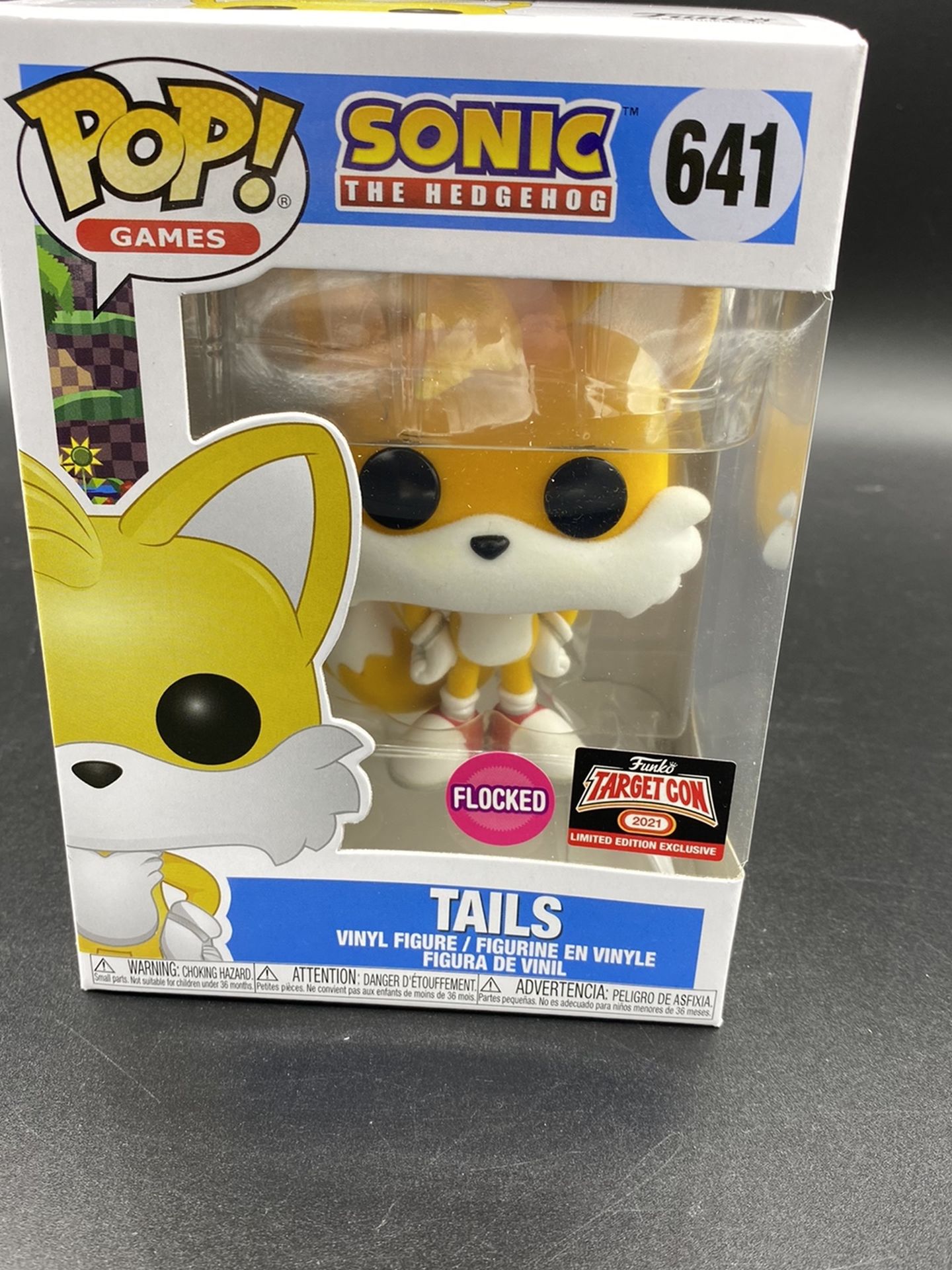 Funko Pop! Games Sonic Tails #641 Flocked Target Exclusive (Target Con 2021)