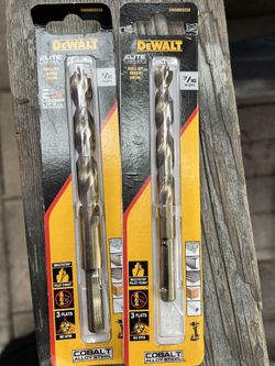 Two Dewalt  Cobalt Bits 1/2 And 7/16